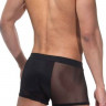 Черные мужские трусы-боксеры с прозрачными вставками по бокам Черные мужские трусы-боксеры с прозрачными вставками по бокам