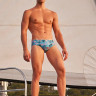 Бирюзовые мужские плавки с оригинальным принтом Doreanse Mayo