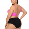 Розово-черный раздельный купальник plus size