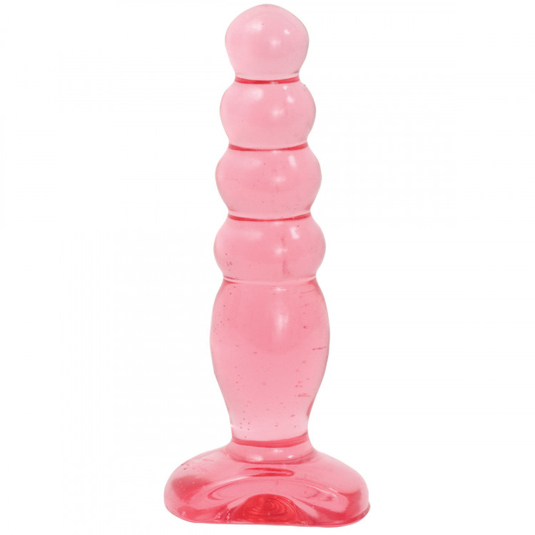 Розовая анальная пробка Crystal Jellies 5  Anal Delight - 14 см. 