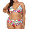 Купальник plus size с ярким цветочным принтом