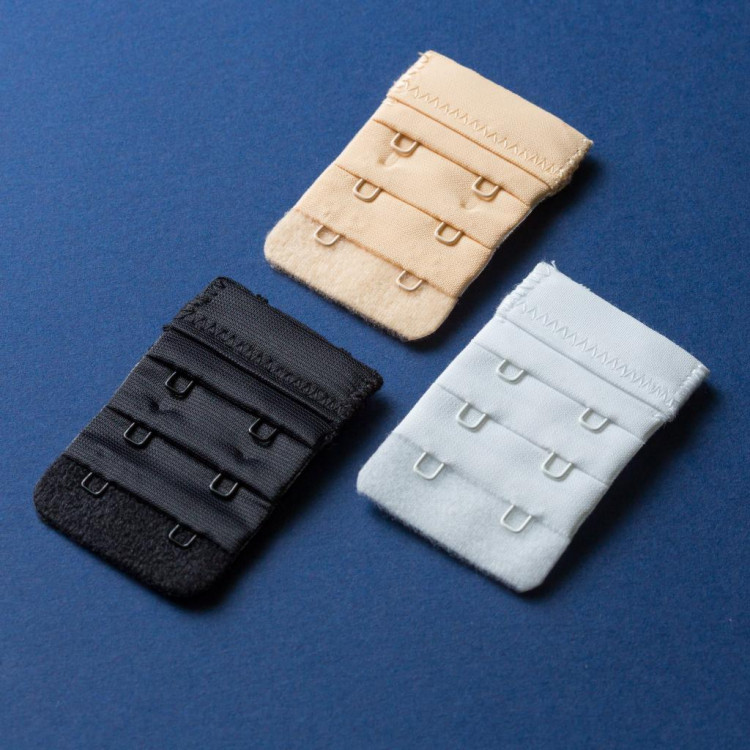 Набор из 3 разноцветных удлинителей для бюстгальтера шириной в 2 крючка 