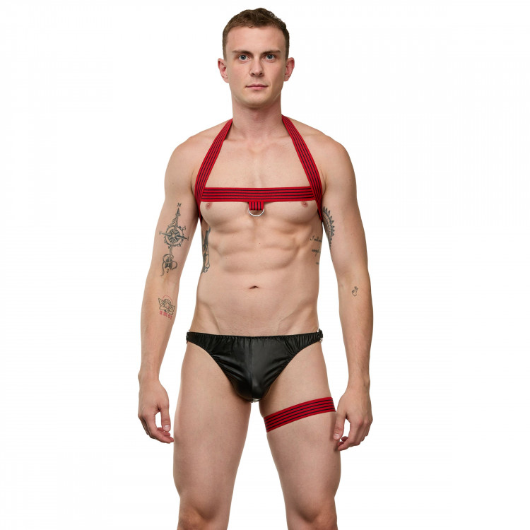 Мужской черно-красный костюм «Танцор» 
