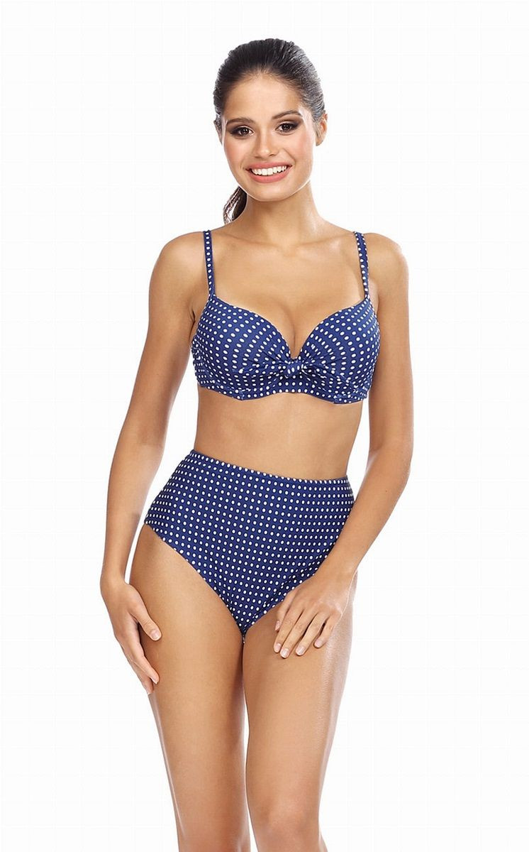 Раздельный купальник в горошек 