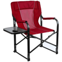 Красное туристическое кресло Maclay со столиком (63х47х94 см)
