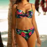 Раздельный пуш-ап купальник с ярким тропическим принтом Раздельный пуш-ап купальник с ярким тропическим принтом
