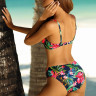 Раздельный пуш-ап купальник с ярким тропическим принтом Раздельный пуш-ап купальник с ярким тропическим принтом