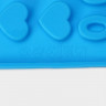 Форма для украшений Доляна «С Днём рождения», силикон, 21,5×11,5 см, 49 ячеек (1,8×1,3 см), цвет синий