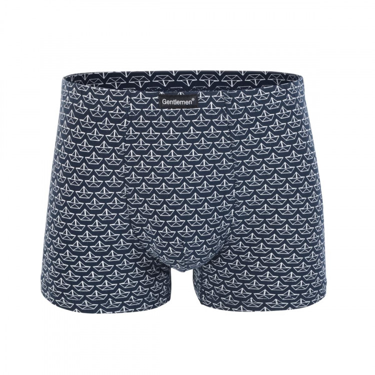 Классические трусы-боксеры с принтом в виде корабликов 