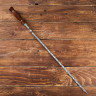 Шампур с узором и деревянной ручкой - 59 см.