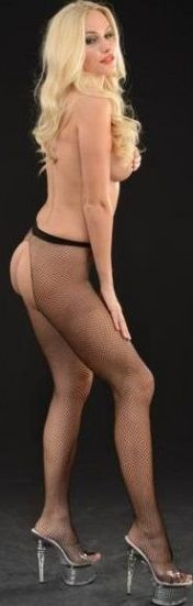 Колготы в сетку с вырезами 