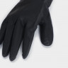 Черные хозяйственные латексные перчатки (размер M)