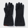 Черные хозяйственные латексные перчатки (размер M)