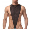 Мужское полупрозрачное боди с контрастной вставкой Мужское полупрозрачное боди с контрастной вставкой