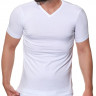 Мужская хлопковая футболка с V-образным вырезом горловины