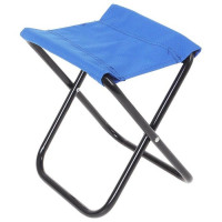 Синий складной туристический стул