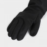 Черные хозяйственные латексные перчатки (размер L)