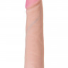 Телесный страпон Harness с вагинальной пробкой - 19,5 см.