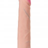 Телесный страпон Harness с вагинальной пробкой - 19,5 см.