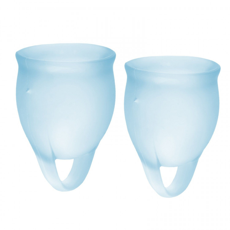 Набор голубых менструальных чаш Feel confident Menstrual Cup 