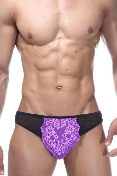 Черно-фиолетовые слипы 