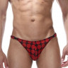 Мужские трусы-тонги в крупный красный горох Мужские трусы-тонги в крупный красный горох