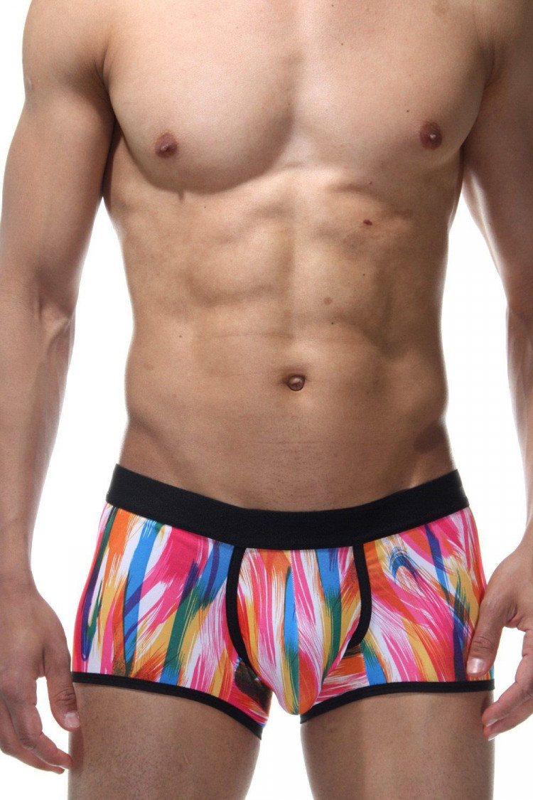 Мужские разноцветные трусы-боксеры 