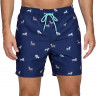 Темно-синие пляжные шорты с принтом в виде зверушек