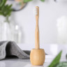 Бамбуковая зубная щётка с подставкой «Белые грезы»