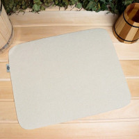 Белый войлочный коврик для бани  Классический  (47х38 см)