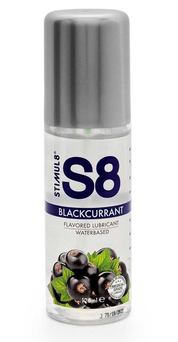 Смазка на водной основе S8 Flavored Lube со вкусом черной смородины - 125 мл. 