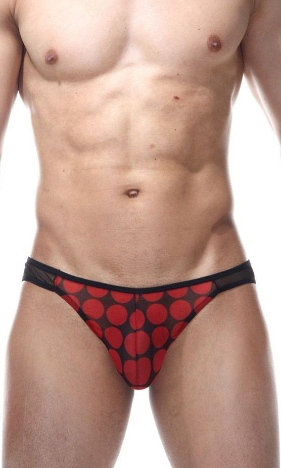 Трусы-слипы в крупный красный горох 