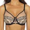 Бюстгальтер +size с шитыми чашками на косточках и контрастной вышивкой Бюстгальтер +size с шитыми чашками на косточках и контрастной вышивкой