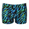Мужские плавки-боксеры +size с цветными зигзагами