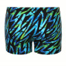 Мужские плавки-боксеры +size с цветными зигзагами