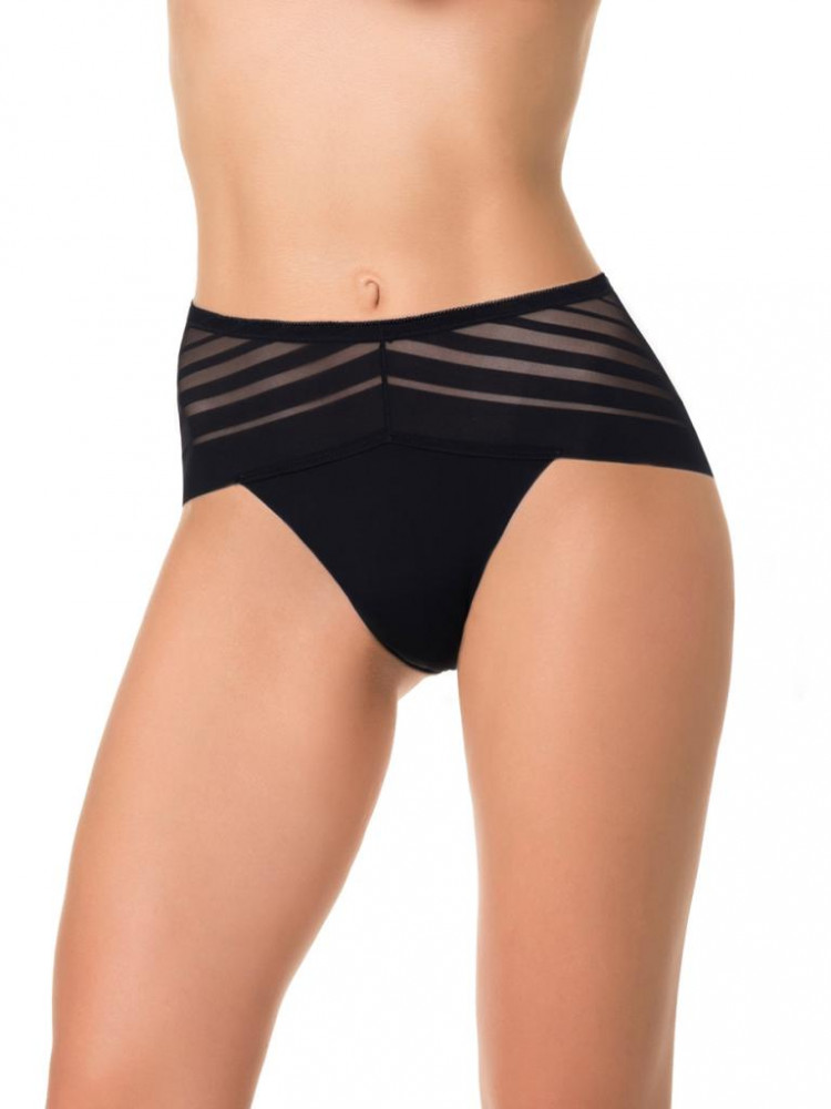 Высокие трусики с полосками разной ширины 