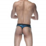 Синие блестящие мужские трусы-стринги Синие блестящие мужские трусы-стринги