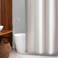 Штора для ванной комнаты «Элегант» с люверсами и металлическими кольцами (180х180 см)