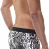Мужские серебристые трусы-боксеры с принтом