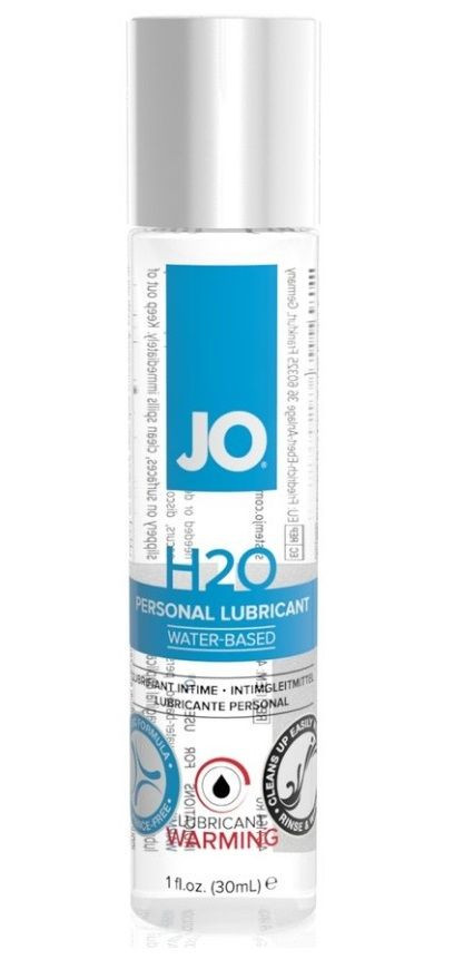Возбуждающий лубрикант на водной основе JO Personal Lubricant H2O Warming - 30 мл. 