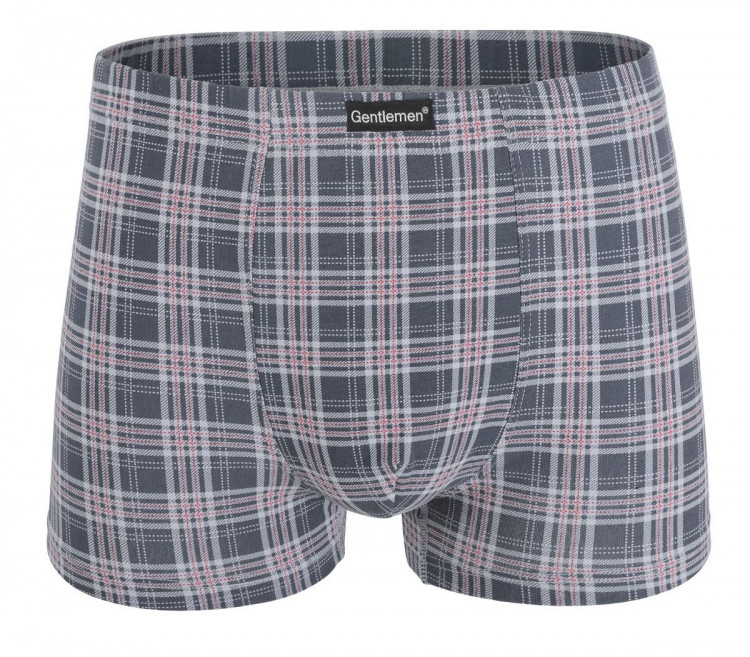 Мужские трусы-боксеры в клетку из хлопкового материала 