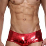 Ярко-красные трусы-хипсы из гладкого блестящего материала