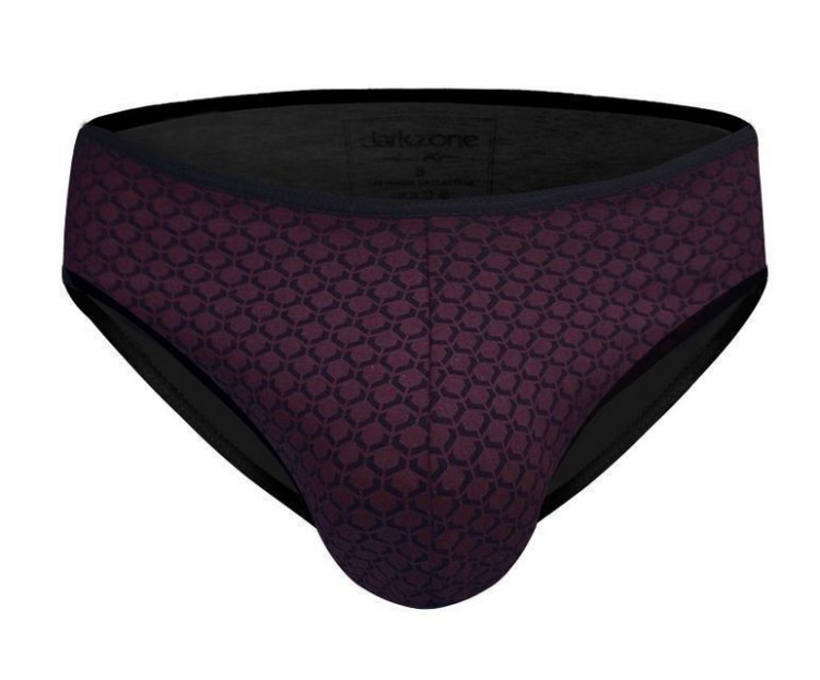 Бордовые трусы-слипы с принтом 