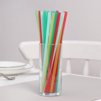 Цветные одноразовые трубочки для коктейля «Кола» - 1000 шт.