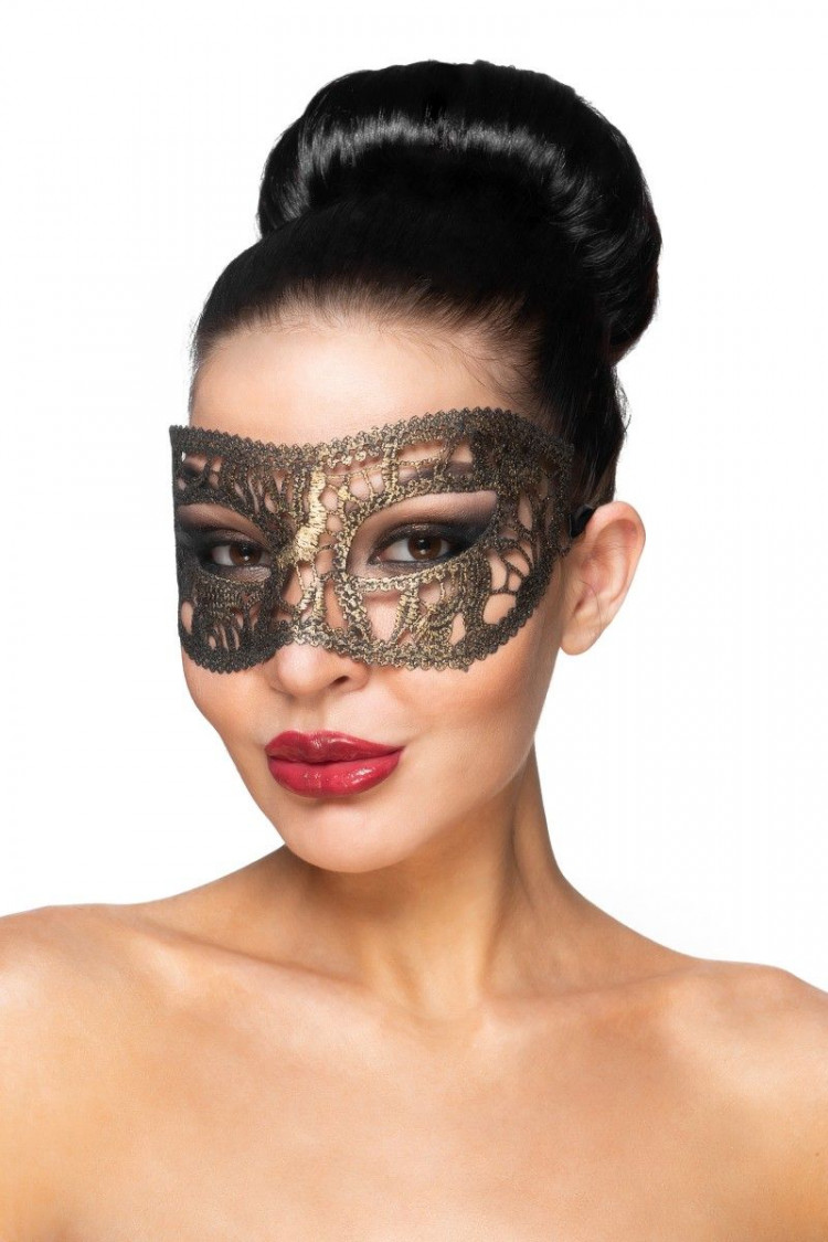 Золотистая карнавальная маска  Хатиса  