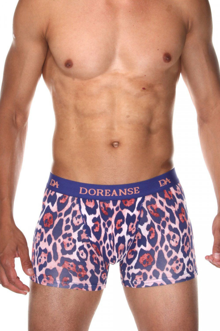Мужские трусы-боксеры с леопардовым принтом Doreanse LeoPink 