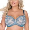 Бюстгальтер plus size на косточках из сетки и кружева