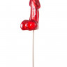 Красный леденец в форме фаллоса со вкусом виски - 80 гр.