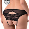 Эротические трусики со вставкой стрейч-сетки на поясе Dora