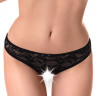 Эротические трусики со вставкой стрейч-сетки на поясе Dora
